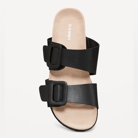 🆕 Old Navy | Double-Strap Earth Sandal in Black Size 9 - Picture 2 of 6